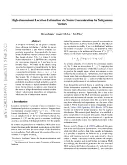High-dimensional Location Estimation via Norm Concentration for Subgamma
  Vectors