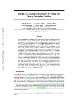 TempEL: Linking Dynamically Evolving and Newly Emerging Entities