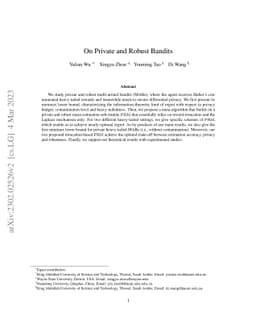 On Private and Robust Bandits