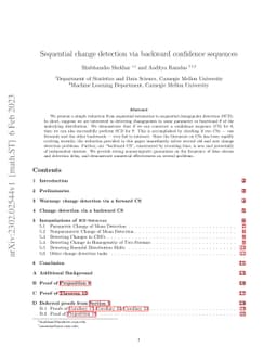 Sequential change detection via backward confidence sequences