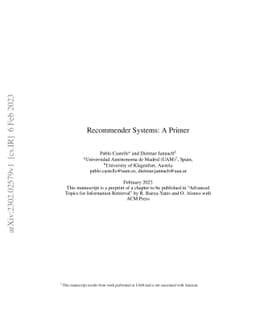 Recommender Systems: A Primer