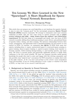 Ten Lessons We Have Learned in the New "Sparseland": A Short Handbook
  for Sparse Neural Network Researchers