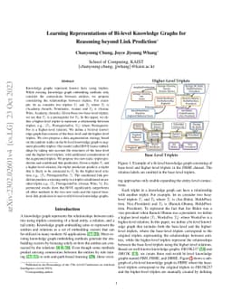 Learning Representations of Bi-level Knowledge Graphs for Reasoning
  beyond Link Prediction