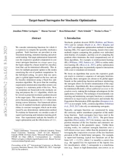 Target-based Surrogates for Stochastic Optimization