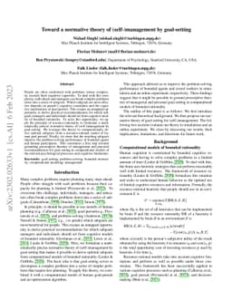 Toward a normative theory of (self-)management by goal-setting