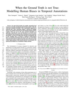 When the Ground Truth is not True: Modelling Human Biases in Temporal
  Annotations