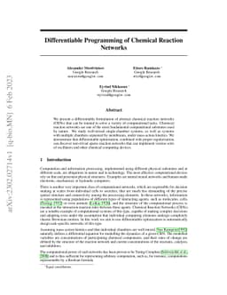 Differentiable Programming of Chemical Reaction Networks