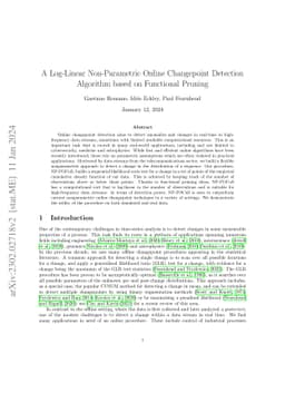 A Log-Linear Non-Parametric Online Changepoint Detection Algorithm based
  on Functional Pruning