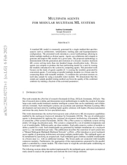 Multipath agents for modular multitask ML systems