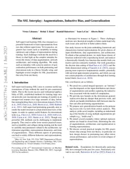 The SSL Interplay: Augmentations, Inductive Bias, and Generalization