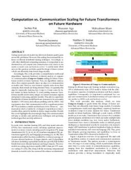 Computation vs. Communication Scaling for Future Transformers on Future
  Hardware