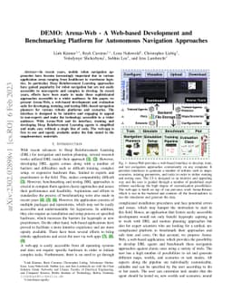 Arena-Web -- A Web-based Development and Benchmarking Platform for
  Autonomous Navigation Approaches
