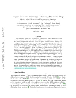 Beyond Statistical Similarity: Rethinking Metrics for Deep Generative
  Models in Engineering Design