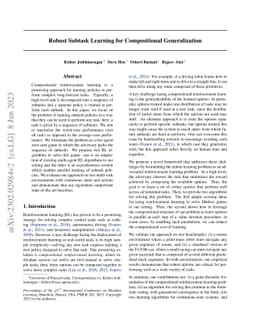 Robust Subtask Learning for Compositional Generalization