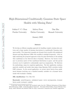 High-Dimensional Conditionally Gaussian State Space Models with Missing
  Data
