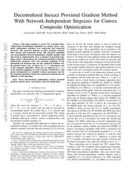 Decentralized Inexact Proximal Gradient Method With Network-Independent
  Stepsizes for Convex Composite Optimization
