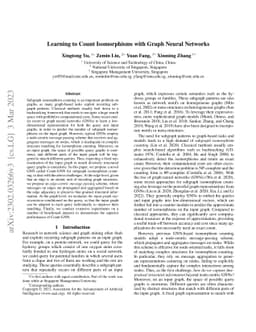 Learning to Count Isomorphisms with Graph Neural Networks