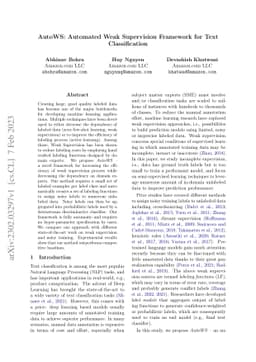 AutoWS: Automated Weak Supervision Framework for Text Classification