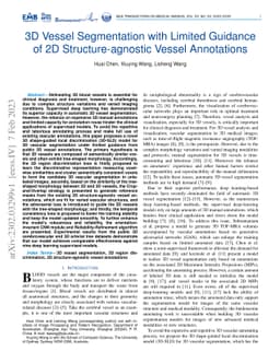 3D Vessel Segmentation with Limited Guidance of 2D Structure-agnostic
  Vessel Annotations