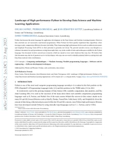 Landscape of High-performance Python to Develop Data Science and Machine
  Learning Applications