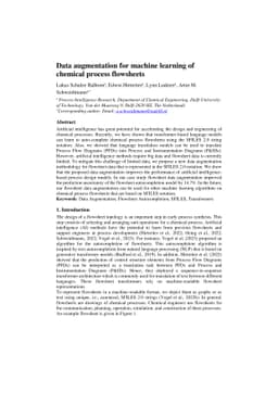 Data augmentation for machine learning of chemical process flowsheets