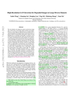 High-Resolution GAN Inversion for Degraded Images in Large Diverse
  Datasets