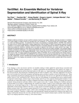 VertXNet: An Ensemble Method for Vertebrae Segmentation and
  Identification of Spinal X-Ray