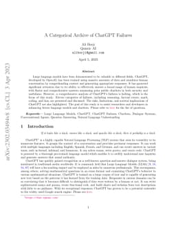 A Categorical Archive of ChatGPT Failures
