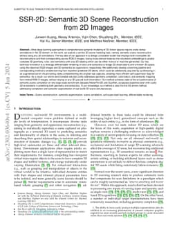 SSR-2D: Semantic 3D Scene Reconstruction from 2D Images