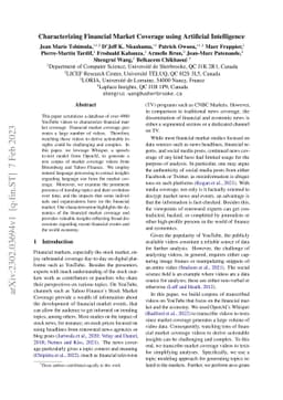 Characterizing Financial Market Coverage using Artificial Intelligence