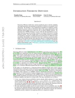 Information-Theoretic Diffusion