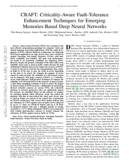 CRAFT: Criticality-Aware Fault-Tolerance Enhancement Techniques for
  Emerging Memories-Based Deep Neural Networks