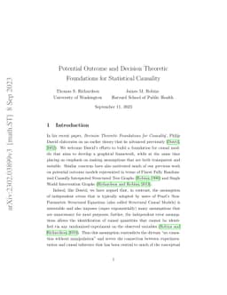 Potential Outcome and Decision Theoretic Foundations for Statistical
  Causality