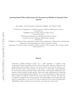 Learning-based Online Optimization for Autonomous Mobility-on-Demand
  Fleet Control