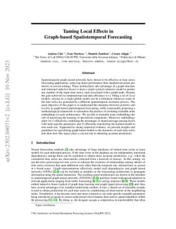 Taming Local Effects in Graph-based Spatiotemporal Forecasting