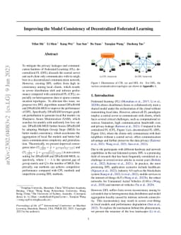 Improving the Model Consistency of Decentralized Federated Learning