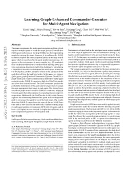 Learning Graph-Enhanced Commander-Executor for Multi-Agent Navigation