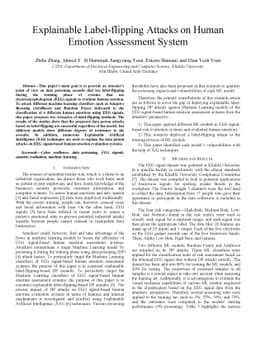 Explainable Label-flipping Attacks on Human Emotion Assessment System