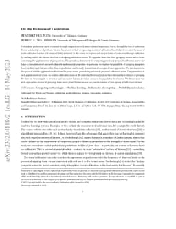 On the Richness of Calibration