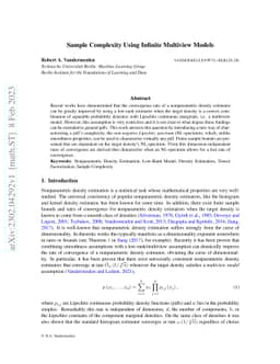 Sample Complexity Using Infinite Multiview Models