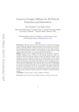 Geometry-Complete Diffusion for 3D Molecule Generation and Optimization