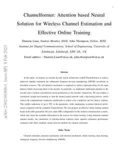 Channelformer: Attention based Neural Solution for Wireless Channel
  Estimation and Effective Online Training