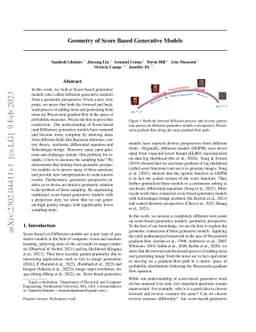 Geometry of Score Based Generative Models