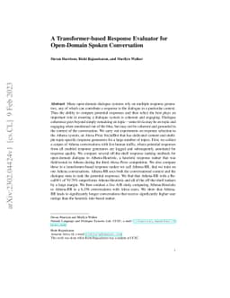 A Transformer-based Response Evaluator for Open-Domain Spoken
  Conversation