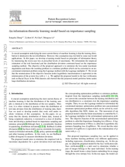 An information-theoretic learning model based on importance sampling