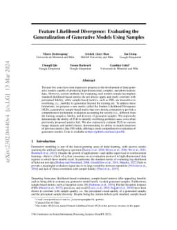 Feature Likelihood Divergence: Evaluating the Generalization of
  Generative Models Using Samples