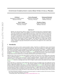 Contour Completion using Deep Structural Priors