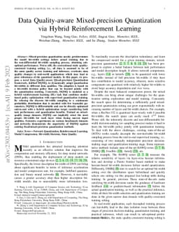 Data Quality-aware Mixed-precision Quantization via Hybrid Reinforcement
  Learning