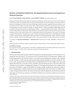 RayNet: A Simulation Platform for Developing Reinforcement
  Learning-Driven Network Protocols