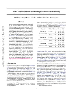 Better Diffusion Models Further Improve Adversarial Training
